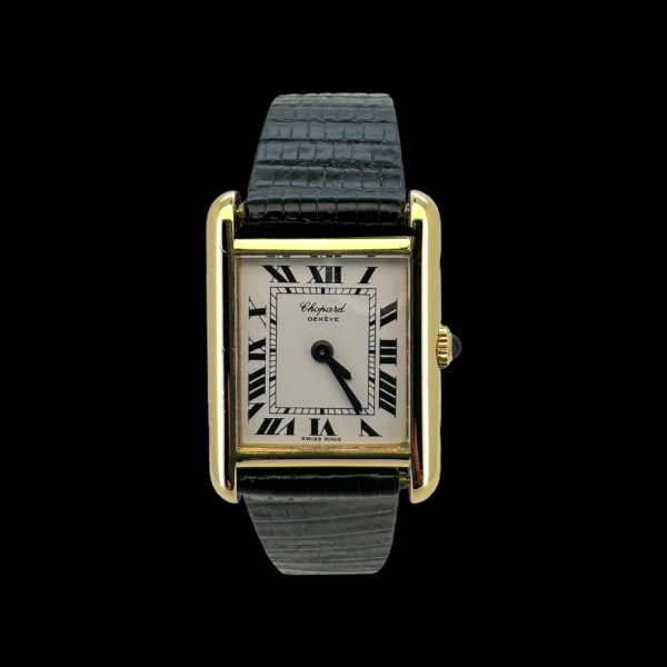 MONTRE CHOPARD TANK DE 1980 OR JAUNE 750