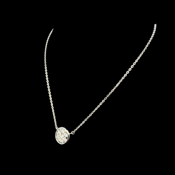 COLLIER-PENDENTIF KURZ EN OR GRIS 750 DIAMANTS – Image 2