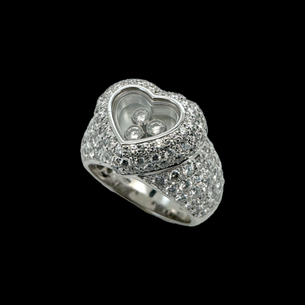 BAGUE CHOPARD HAPPY DIAMONDS OR GRIS 18 CARATS – Image 3