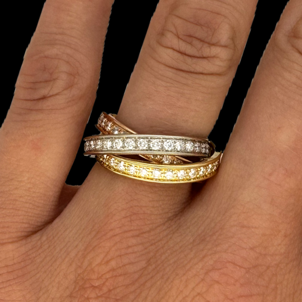 BAGUE CARTIER TRINITY DIAMANTS CLASSIQUE VINTAGE – Image 4