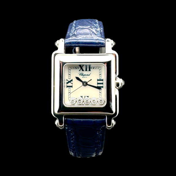 MONTRE CHOPARD HAPPY SPORT MINI SQUARE ACIER DIAMANTS