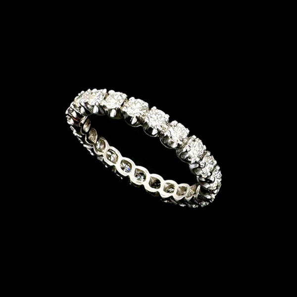 BAGUE OR BLANC 750 DIAMANTS – Image 2