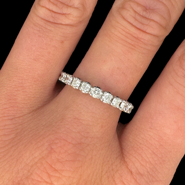 BAGUE OR BLANC 750 DIAMANTS – Image 3